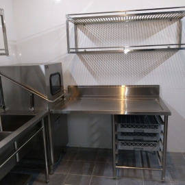 Bồn rửa và bàn, kệ inox